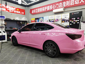 Rouleau de vinyle <span class=keywords><strong>auto</strong></span>-adhésif amovible <span class=keywords><strong>auto</strong></span>-cicatrisant brillant rose clair cristallin pour habillage de voiture, film de protection de peinture automobile - Product Image 3