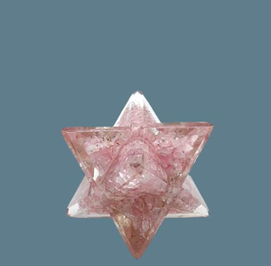 หินคริสตัลธรรมชาติโรสควอตซ์ดาว Merkaba ขนาดใหญ่ขายส่ง: หินคริสตัลบำบัด: โรสควอตซ์ดาว Meraka - Product Image 4