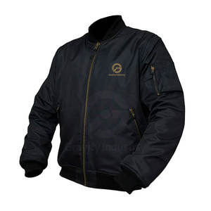 Vestes bomber pour hommes de qualité supérieure, col montant, logo sur le devant, manches longues, écologiques, respirantes, best-seller pour adultes - Product Image 2