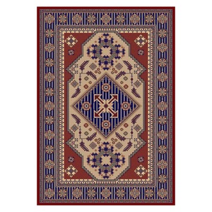 Tapis RUGS DEPOT LXDP-0272, vente en gros, rouge bordeaux, tapis traditionnel oriental imprimé numériquement, lavable en machine, chenille, antidérapant - Product Image 1