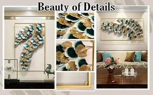 ตกแต่งผนังด้วยโลหะดีไซน์รูปใบไม้หรูหราเหมาะสำหรับห้องนั่งเล่น/โรงแรม/ร้านอาหาร/ห้องนอน/ห้องวาดภาพ - Product Image 4