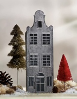 Nouvelles décorations uniques pour Halloween : Grand porte-bougie en fer en forme de maison hantée, durable et écologique, pour la saison des fêtes