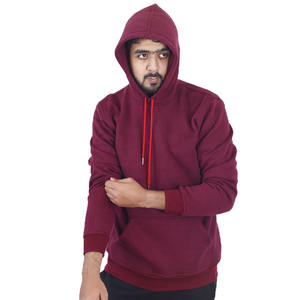 Precio razonable Sudaderas con capucha de invierno para hombres Patrón sólido 100% algodón Logotipo personalizado Diseño Su propio estilo Servicios OEM - Product Image 1