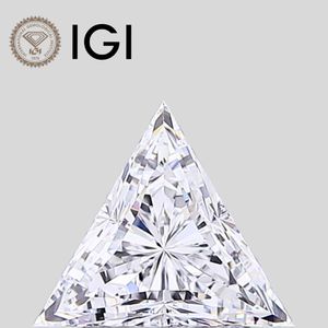 Diamante de Laboratorio Triangular de 1 Quilate, Corte Triangular, Claridad VVS1, Color F, Certificado IGI - Product Image 1