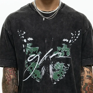 เสื้อยืดคอกลมแนววินเทจแบบว่างเปล่าสำหรับฤดูร้อนเสื้อยืด100% ผ้าฝ้ายเฮฟวี่เวตไซส์ใหญ่พิเศษ250แกรมสำหรับซักกรด - Product Image 4