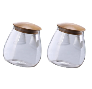 โถแก้วขนาด250มล. พร้อมจุกไม้ก๊อกแบบสุญญากาศฝาไม้สำหรับห้องน้ำที่เขย่าเกลืออาบน้ำ - Product Image 6