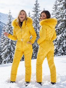 ชุดกันหิมะแบบชิ้นเดียวขนาดใหญ่พิเศษ คุณภาพสูง เงางาม บุผ้าควิลท์ สำหรับฤดูหนาว มีฮู้ดขนเฟอร์เทียมหนานุ่ม กันลม กันน้ำ สำหรับกิจกรรมกลางแจ้ง - Product Image 6