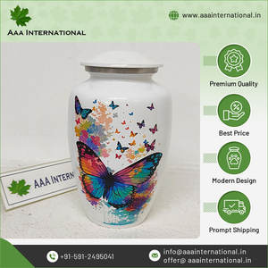 Suministro directo de fábrica, el diseño hecho a mano más vendido, urna de recuerdo conmemorativo de cremación para adultos de aluminio para cenizas - Product Image 4