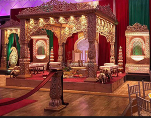 Glorious Devdas Pillars Wedding Mandap DST Exports Venta caliente Fácil de instalar Indian Wedding Fiber Mandala Fabricantes Decoración - Product Image 2