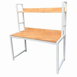SFBK005-High Quality Computer <b>Desk</b> with Iron and Wood Frame Combining <b>Workstation</b> and Shelf Durable and Stylish - Product Image 2