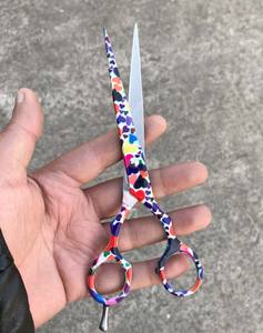 Ciseaux de salon de coiffure professionnels en acier inoxydable avec logo ciseaux de rasage de plumes de marque privée pointe de lame tranchante - Product Image 6