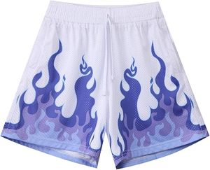 Verano Fitness hombres algodón personalizado impresión 3D Puff estampado calavera patrón Bermudas ropa de calle pantalones cortos para hombres - Product Image 5