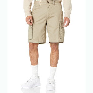 บริการขายส่ง OEM กางเกงขาสั้นลำลองแฟชั่นผู้ชาย ผ้าแคนวาส เอวกลาง แห้งเร็ว ยืดหยุ่น ระบายอากาศได้ดี ผ้าฝ้าย 100% สีพื้น - Product Image 1