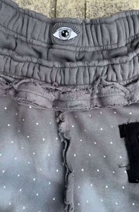 Pantalon de jogging décontracté surdimensionné en molleton de coton double épaisseur à jambes larges et taille élastique pour homme, fabriqué sur mesure - Product Image 4