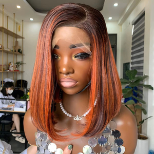 Bone Straight Vietnamese Virgin Remy Human Hair Front Wig Single Weft Wigs and <b>Bundles</b> - Product Image 1