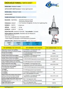 LIVA nhỏ gọn hoạt động cột thu lôi LAP-AX210TC rẻ hơn nhỏ gọn cột thu lôi