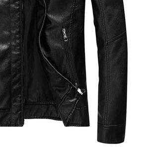 Chaqueta de Motociclista de Piel de Cordero Genuina para Hombre, de Primera Calidad, con Cremallera y Cinturones Ajustables para un Ajuste Delgado - Product Image 6