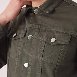 Veste en jean unie pour homme, design unique, 100 % coton, pour l'hiver en extérieur, style urbain, motif lettres, coupe-vent - Product Image 4