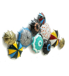 Umbrella Design Modern Design Iron Metal Wall Art Panel Superb Outdoor Home <b>Decorative</b> Hanging for Interior Use - Product Image 2