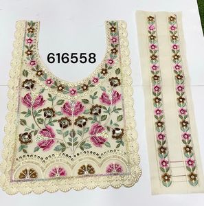 Piezas de cuello bordadas hechas a medida, ideales para diseñadores de ropa y diseñadores de moda en opciones multicolores. - Product Image 2