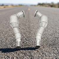 Downpipe catalytique à haut débit en acier inoxydable SDO pour Ferrari California 4.3L 2009-2014 avec bouclier thermique industriel