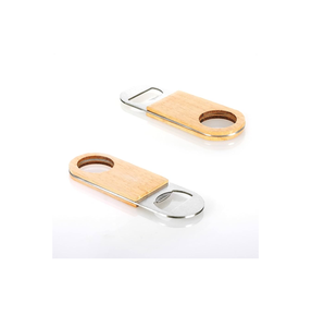 Abrebotellas de acero inoxidable y madera, utensilios de cocina, accesorios de barra portátiles, Abrebotellas al mejor precio - Product Image 3