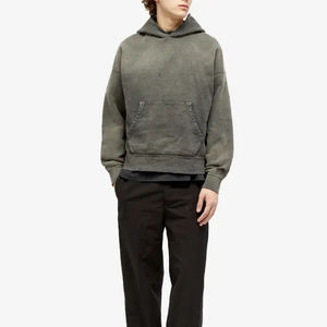 เสื้อฮู้ดล้างกรดสำหรับผู้ชายสีดำตามสั่งสไตล์สตรีทแวร์ใหม่สไตล์สตรีทสำหรับฤดูหนาวขายส่ง - Product Image 6