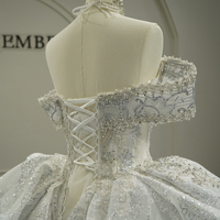 Robes de mariée Jancember GT26011 Princess, robe de bal à épaules dénudées, paillettes brillantes