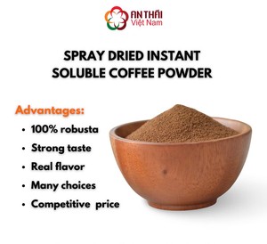Polvo de café instantáneo puro secado por pulverización a granel ingrediente certificado para panadería confitería bebidas cosméticos 3 en 1 Uso de mezcla de café - Product Image 2