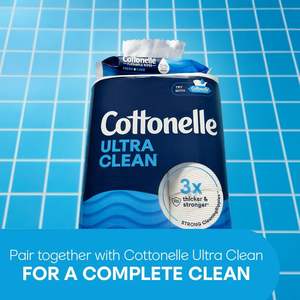 Cottonelle Ultra Clean Toilet Paper with Active CleaningRipples Texture, Strong Bath Tissue, 32 Family Mega <b>Rolls</b> = 176 Regular - Product Image 2