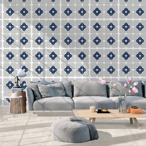 Azulejos interiores 3D gris claro 600x600mm porcelana cuadrada impermeable brillante para decoración fácil de Hotel Luz de techos perforados - Product Image 3