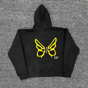 Manteau à capuche d'hiver unisexe en molleton de coton de haute qualité, imprimé sur mesure, avec logo à la demande sur le devant, personnalisable et surdimensionné. - Product Image 6