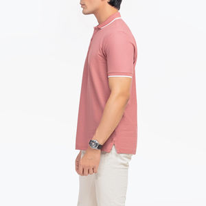 Ropa informal de secado rápido 100% algodón hombres Polo logotipo personalizado alta calidad Color sólido hombres Polo - Product Image 4