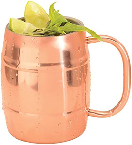 Wholesale Price 100% Pure Copper Hammered Cylinder <b>Mug</b> with Handle Metal Material Supplier by <b>Floral</b> Design - Product Image 2