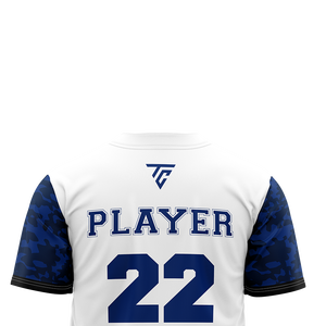 เสื้อเบสบอลผ้าโพลีเอสเตอร์สำหรับผู้ชายเสื้อกีฬาปักลายระบายอากาศออกแบบโลโก้ได้ตามต้องการ - Product Image 5