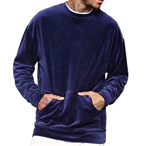 Nueva Llegada, Sudaderas Unisex de Terciopelo con Cuello Redondo, Personalizadas, Ecológicas, de Felpa, Moda Otoñal, con Bolsillo Canguro, 100% Algodón, para Hombre - Product Image 1