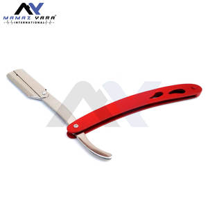 Navajas de Barbero Profesionales de Hoja Recta, Ligeras y Plegables, para Afeitar Barba y Cuello, Herramienta de Aseo para Barbería, Salón y Hogar, con Bloqueo Giratorio - Product Image 5