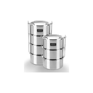 Lonchera Apilable de Acero Inoxidable, Dimensiones 18x9x4 - Product Image 1