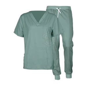 Offre Spéciale – Ensembles de Blouses Médicales Unisexe Tendance et Respirants à Manches Courtes en Toile 100% Coton pour Usage Hospitalier – Disponible en Ligne - Product Image 1