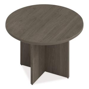 Alera AE5NNN-R48CR33 Seville Round Conference <b>Table</b> 48-Inch Diameter <b>Walnut</b> Finish - Product Image 4