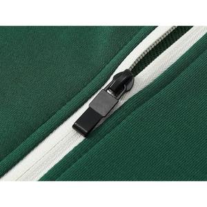 Sudadera con capucha de algodón 100% personalizada para hombre con diseño de cremallera suave serigrafiada de tela tejida para la temporada de otoño - Product Image 5