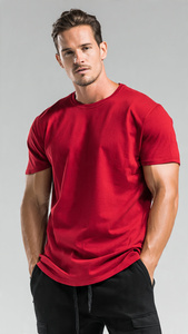 T-shirt de sport à épaules dénudées pour homme, manches courtes, t-shirt de musculation pour homme, 100% polyester coton, t-shirt de sport pour homme - Product Image 4