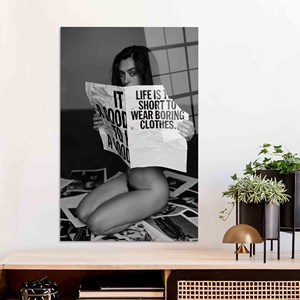 Impresión Artística en Lienzo de Mujer Sensual: Decoración Erótica Elegante para Dormitorio, ARTE EN VIDRIO TEMPLADO - Product Image 1