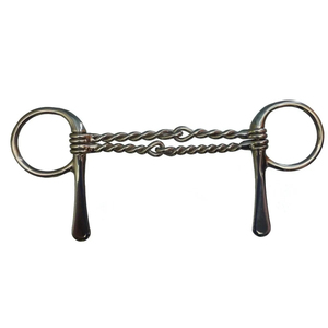 En gros Mors d'équitation vétérinaire en acier inoxydable à fil torsadé double, design demi-cuillère, mors lisse pour cheval - Product Image 1