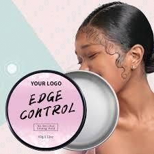 Cire de pommade pour cheveux avec logo personnalisé OEM fixation forte avec contrôle des bords organique semi-brillant Gel de réglage de marque privée - Product Image 2