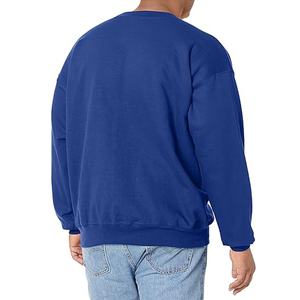 Venta al por mayor de sudaderas de hombre de algodón liso de lana cuello redondo OEM Logo pulóver sudadera Streetwear Drop Shoulder Fabricante - Product Image 6