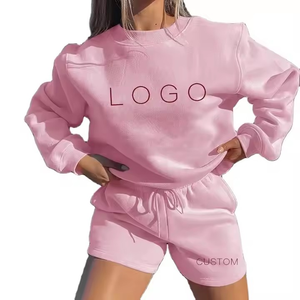 Conjuntos de pantalones cortos de lana con logotipo personalizado de la mejor calidad, chándal de 2 piezas de estilo único de corte perfecto para invierno, OEM personalizado - Product Image 1