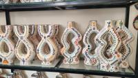 Art populaire marocain, figurine animale en céramique émaillée et en terre cuite, décoration d'intérieur