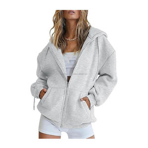 Ventes en gros de sweats à capuche courts personnalisés avec logo, sweats à capuche courts en coton pour femmes, best-seller, taille plus, logo personnalisé OEM - Product Image 6