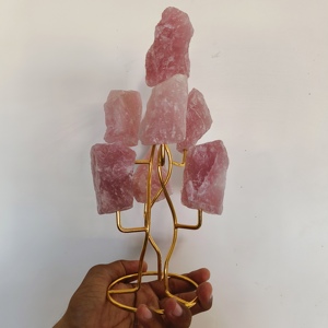 Exclusif Nouvelle Arrivée Rose Quartz Brut Pierre De Roche Table Top Stand Décoratif Showpiece Maison et Bureaux Guérison Cristal Cadeaux - Product Image 6